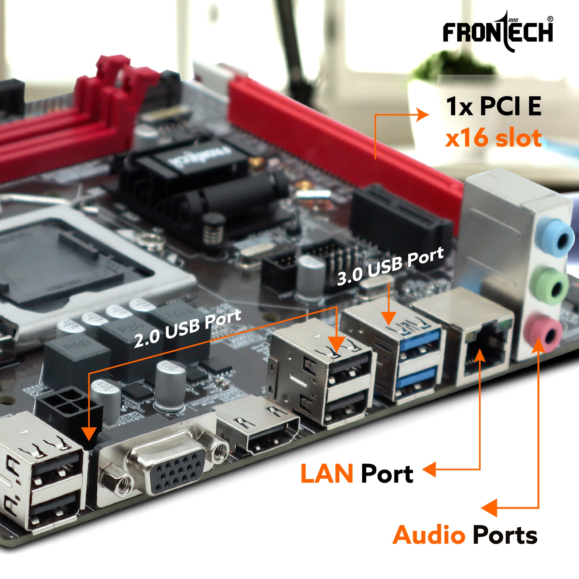 Frontech H110 Motherboard | LGA1151, 2xDDR4, Supports 6th/7th Gen (Skylake) CPUs, 2xUSB 3.0, 4xUSB 2.0, 3xSATA, NVMe/M.2, HDMI, VGA, PCIe x16 (FT-0475) Frontech H110 Motherboard | LGA1151, 2xDDR4, Supports 6th/7th Gen (Skylake) CPUs, 2xUSB 3.0, 4xUSB 2.0, 3xSATA, NVMe/M.2, HDMI, VGA, PCIe x16 (FT-0475)